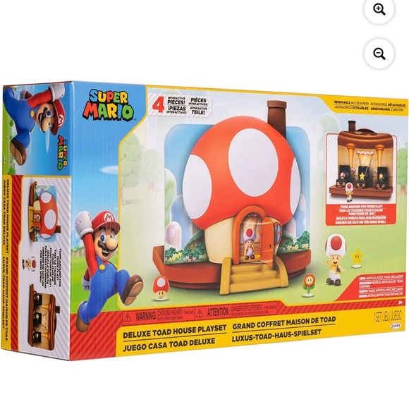 Nintendo Super Mario Deluxe Toad House Playset - Picture 2 of 7